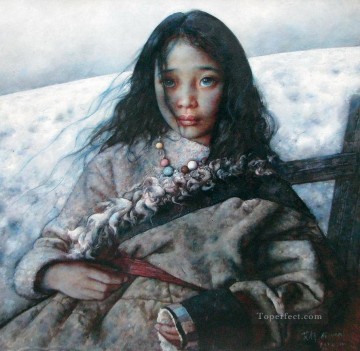 Chino Painting - Desierto después de Snow AX Tíbet